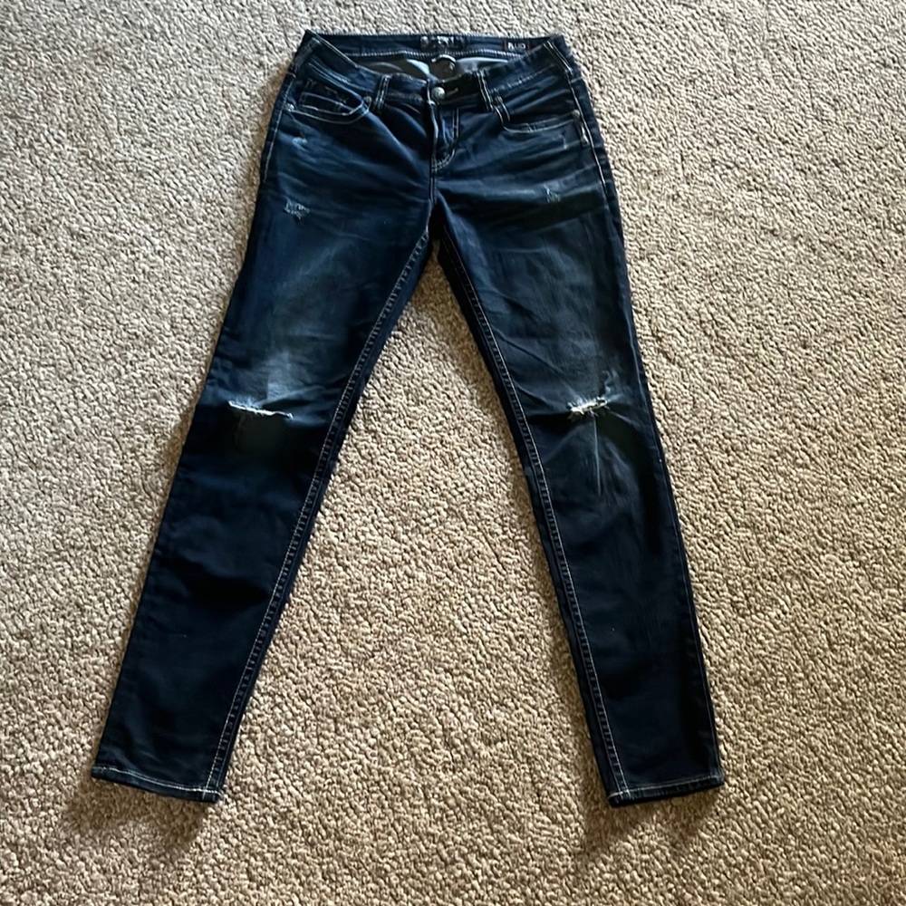 Silver boyfriend jeans